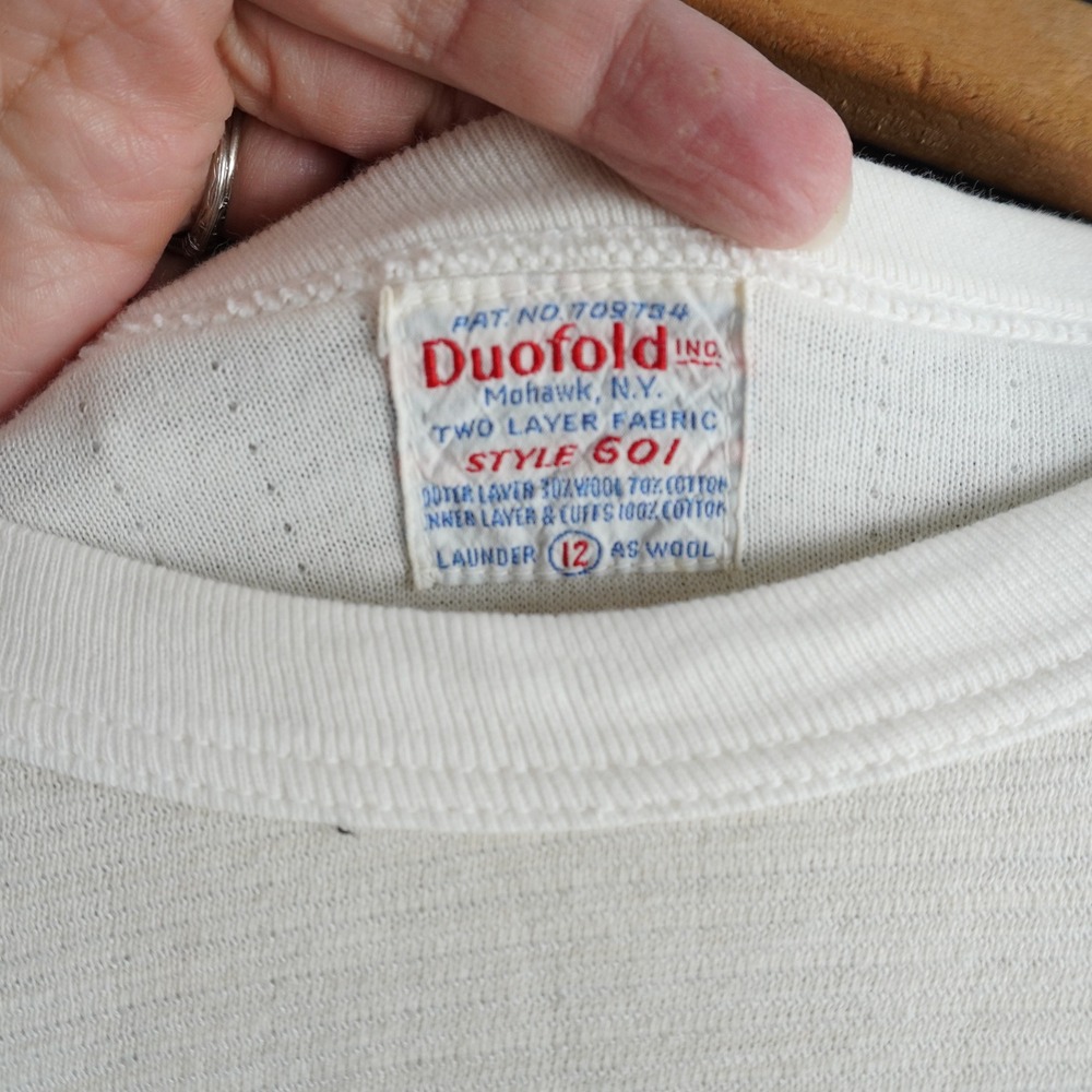 Vintage Duofold Mohawk NY Style 601 Wool Cotton Thermal Undershirt Cream Sz 12 - Picture 2 of 10